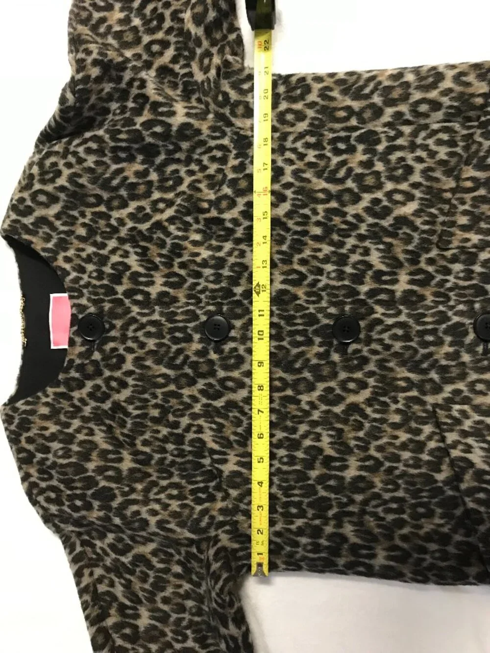 Kate Spade Brushed Leopard Wool Blend Cocoon Coat XS NWT